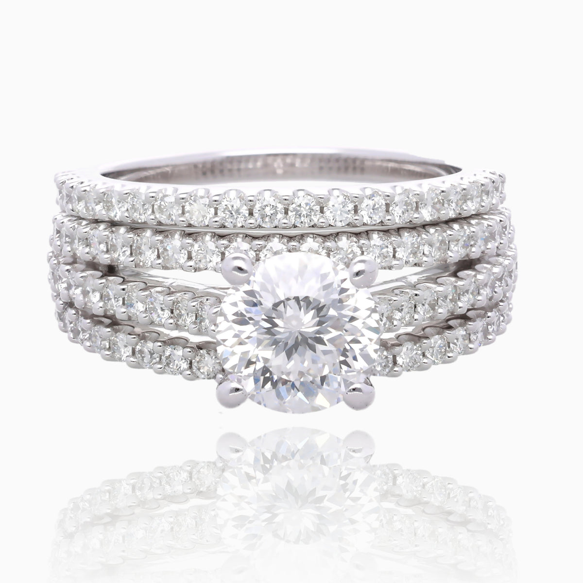 Triple Row Wedding Set