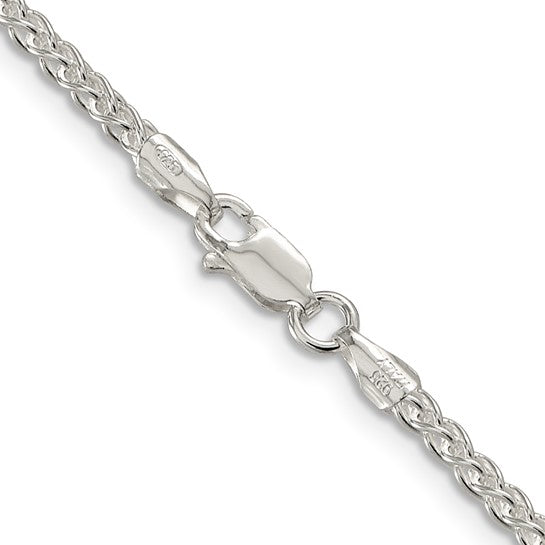 18" Sterling Silver 2.5mm Round Spiga Chain