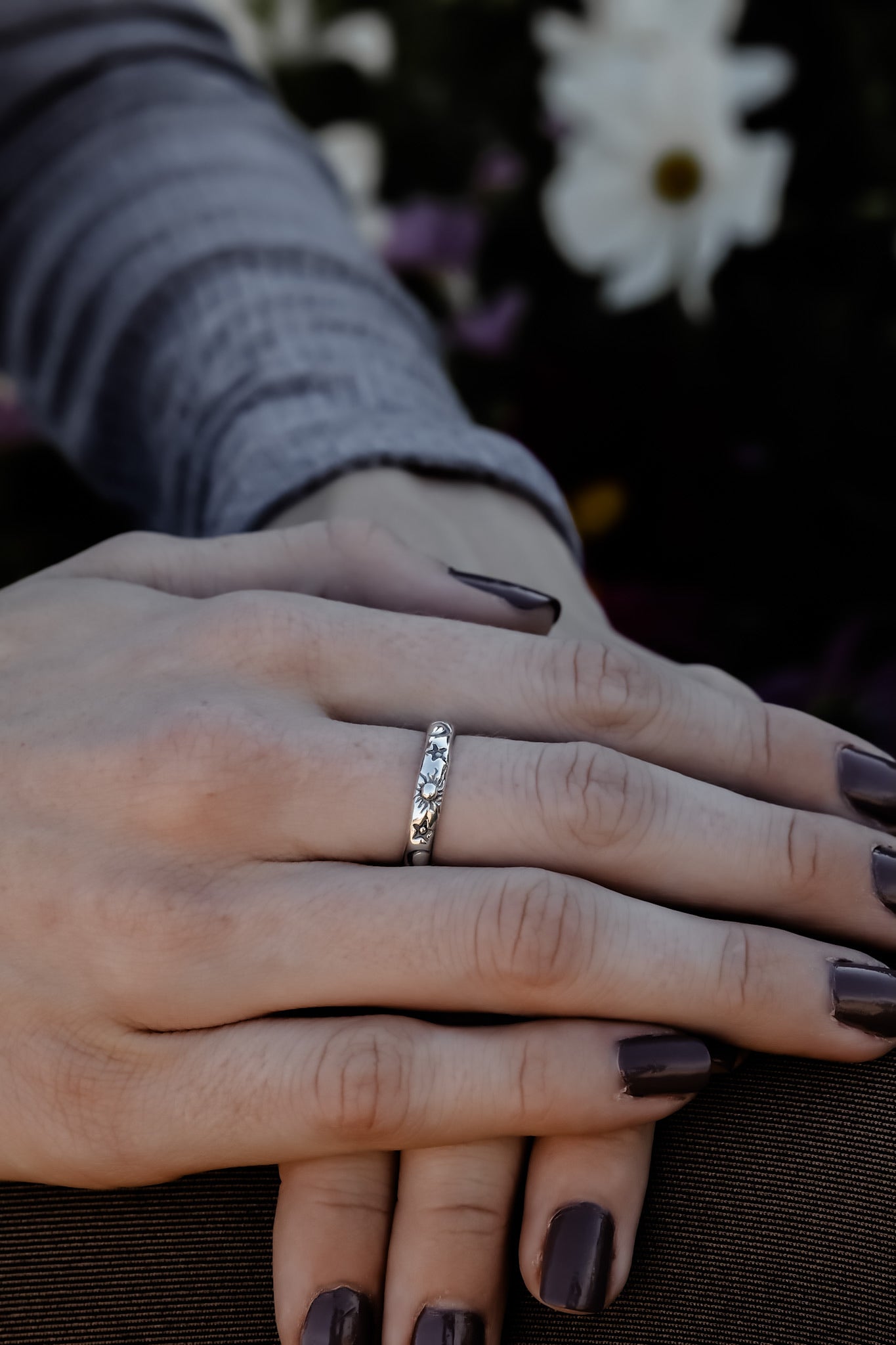 Silver Solar System Celestial Band, Narrow