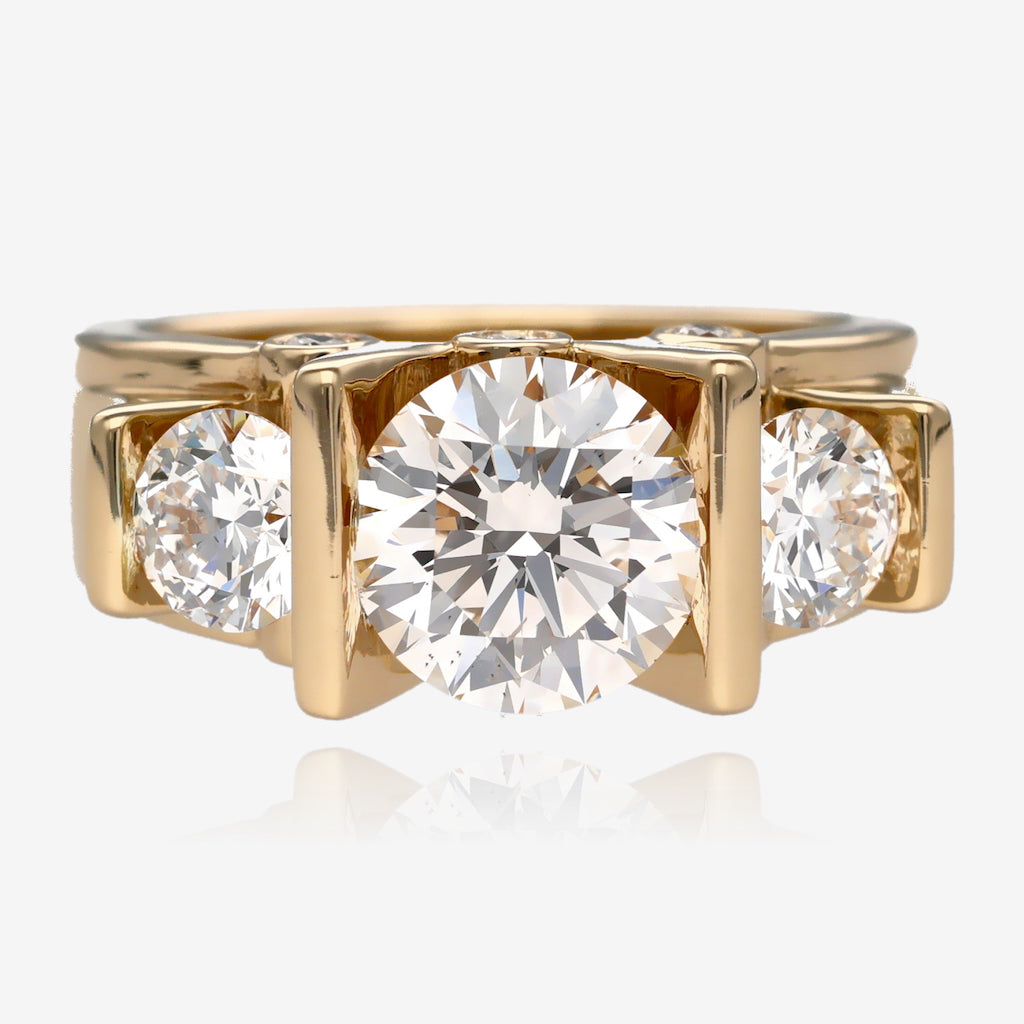 Modern Brilliance Lab Grown Three Diamond Ring – Wexford Jewelers