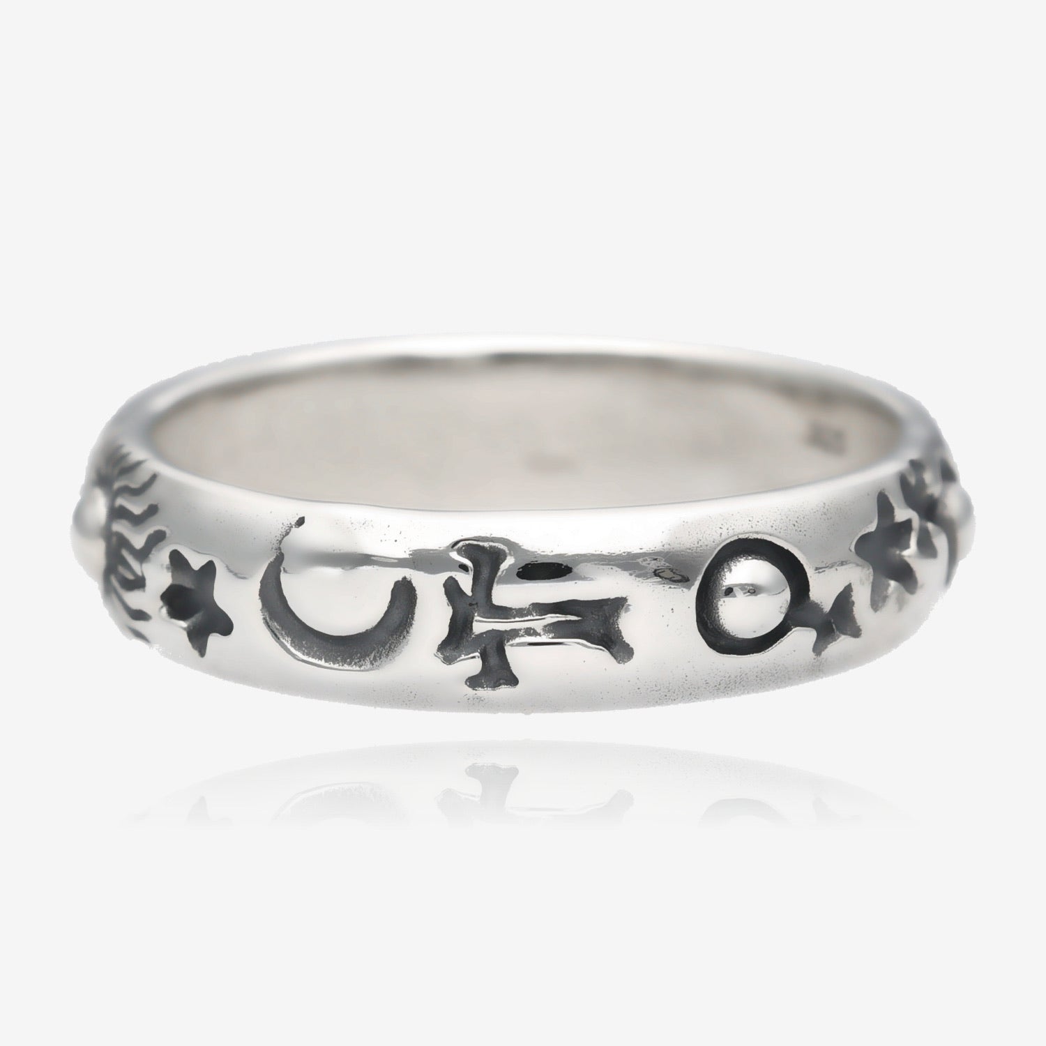 Silver Solar System Celestial Band, Wide