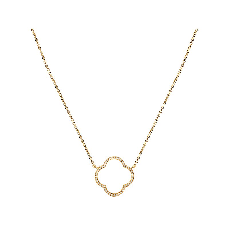 Tesoro Iconic Clover Blossom Design Diamond Necklace