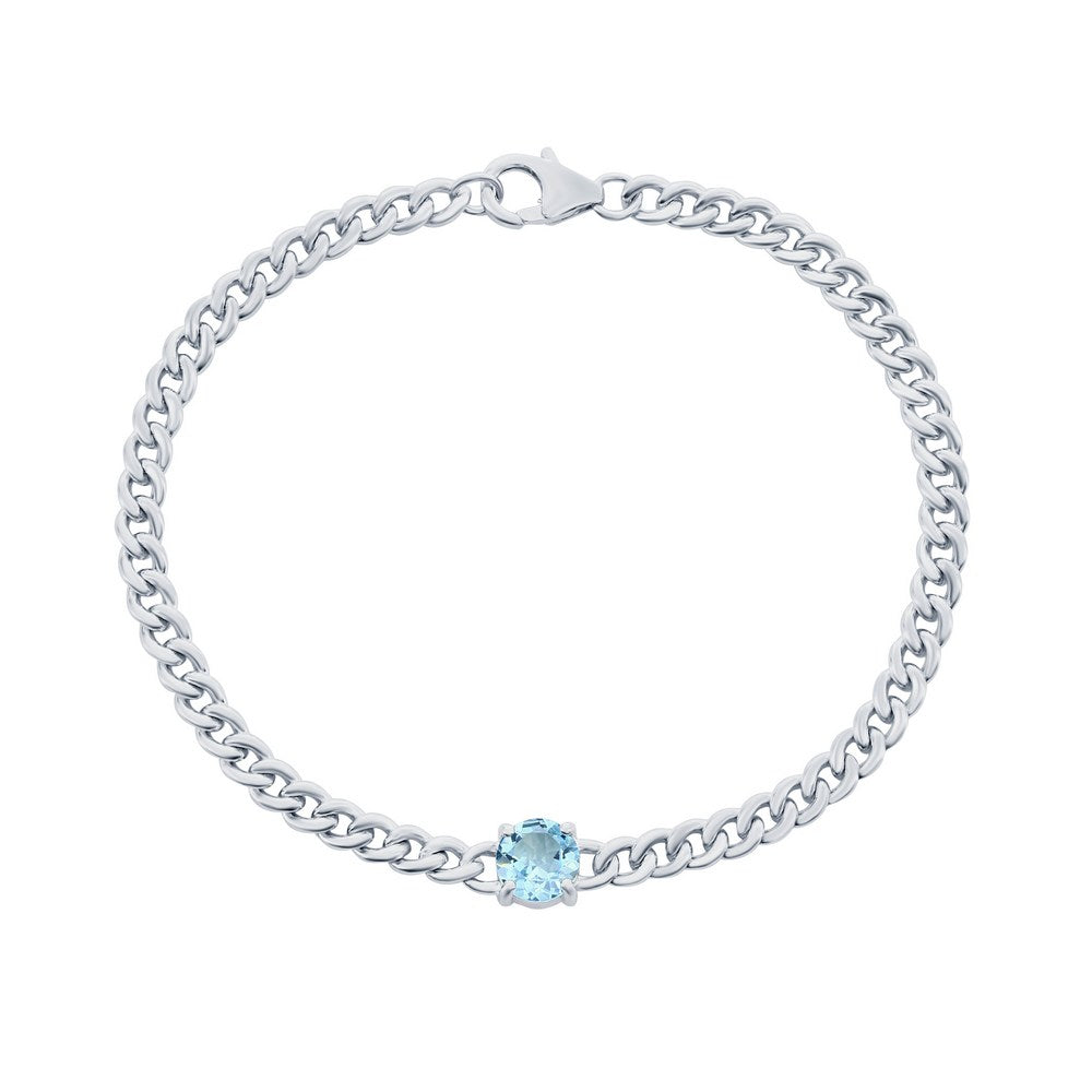 Sparkling Edge Blue Topaz Bracelet