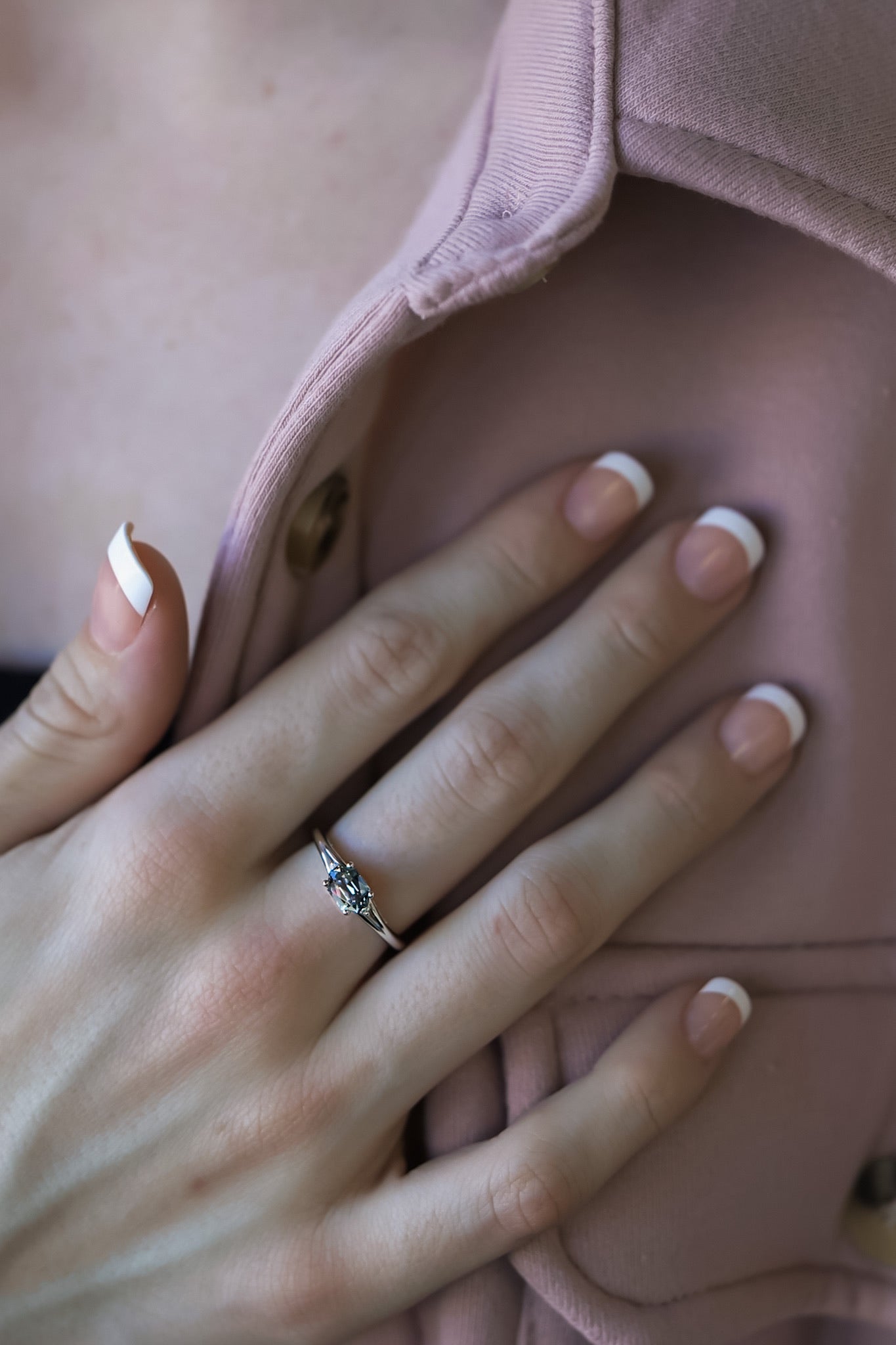 Smoke and Mirrors Lavender Gray Sapphire Ring