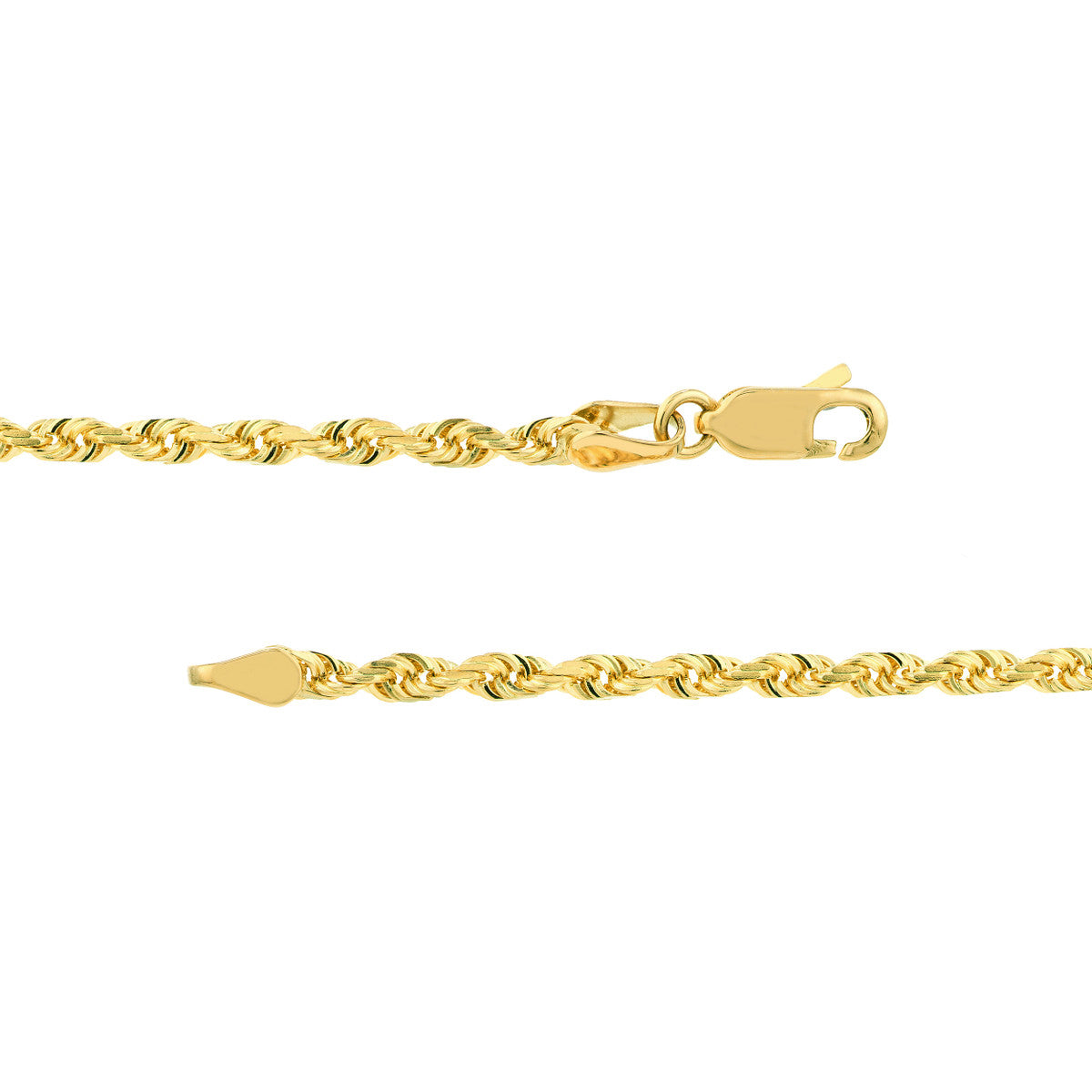 22" 10K Yellow D/C Rope Chain