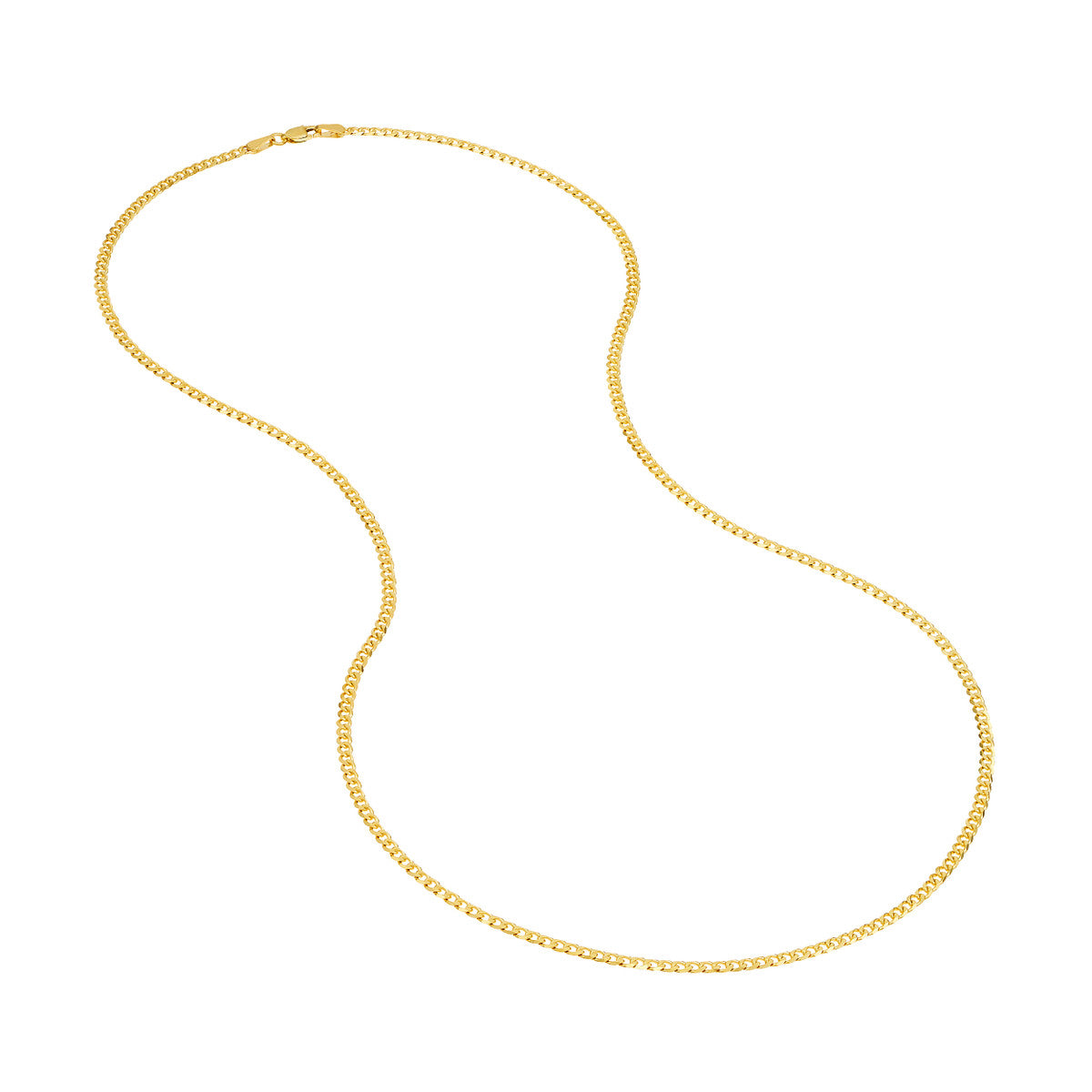 20" 14K YG 2.70mm Flat Curb Chain