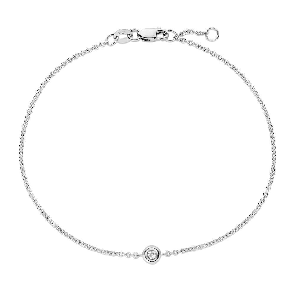 Dainty Dazzling Diamond Bezel Dot Gold Bracelet