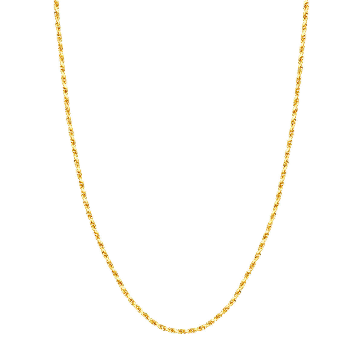 22" 10K Yellow D/C Rope Chain