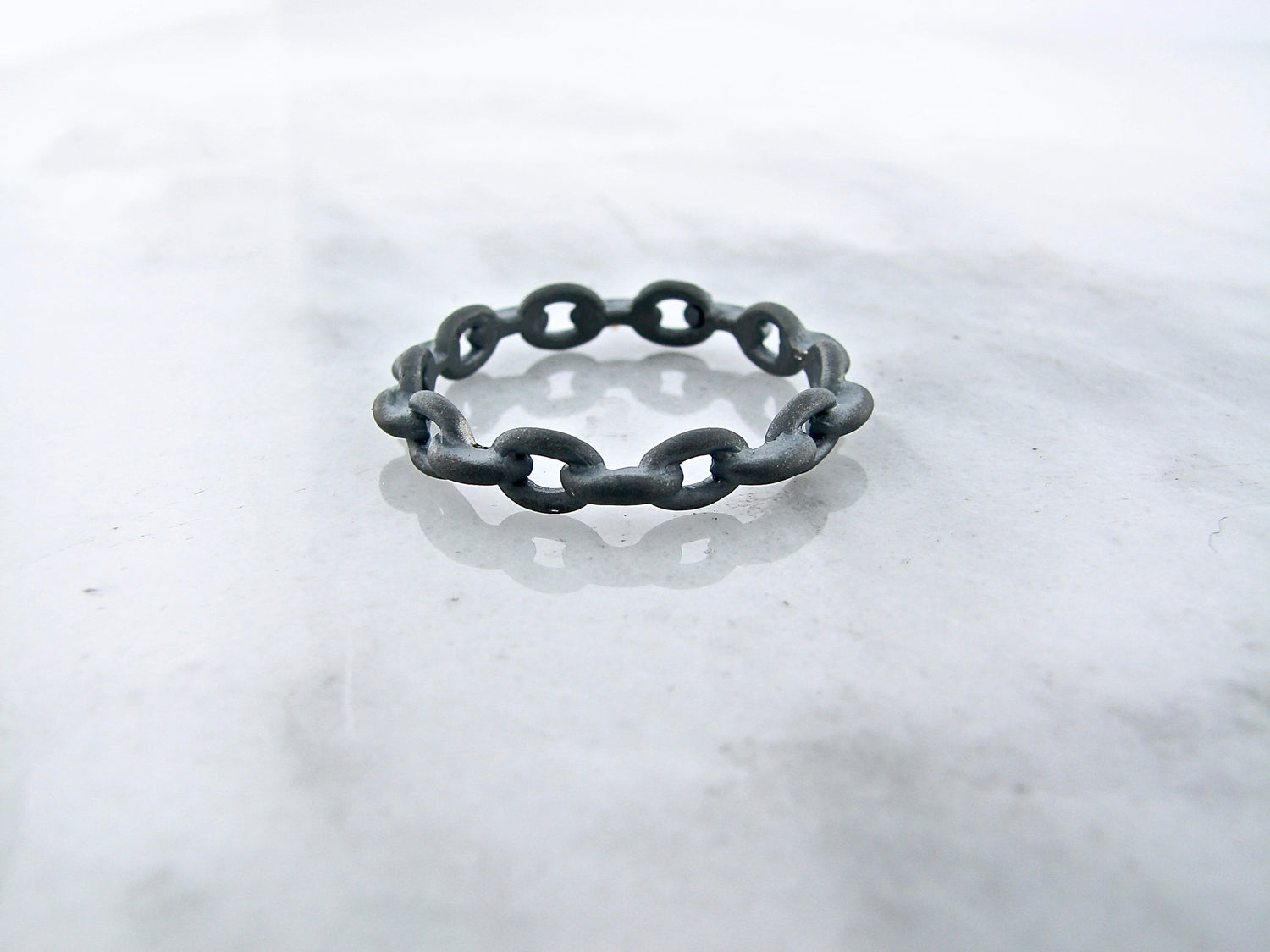 Silver Ring, Chain Link Band