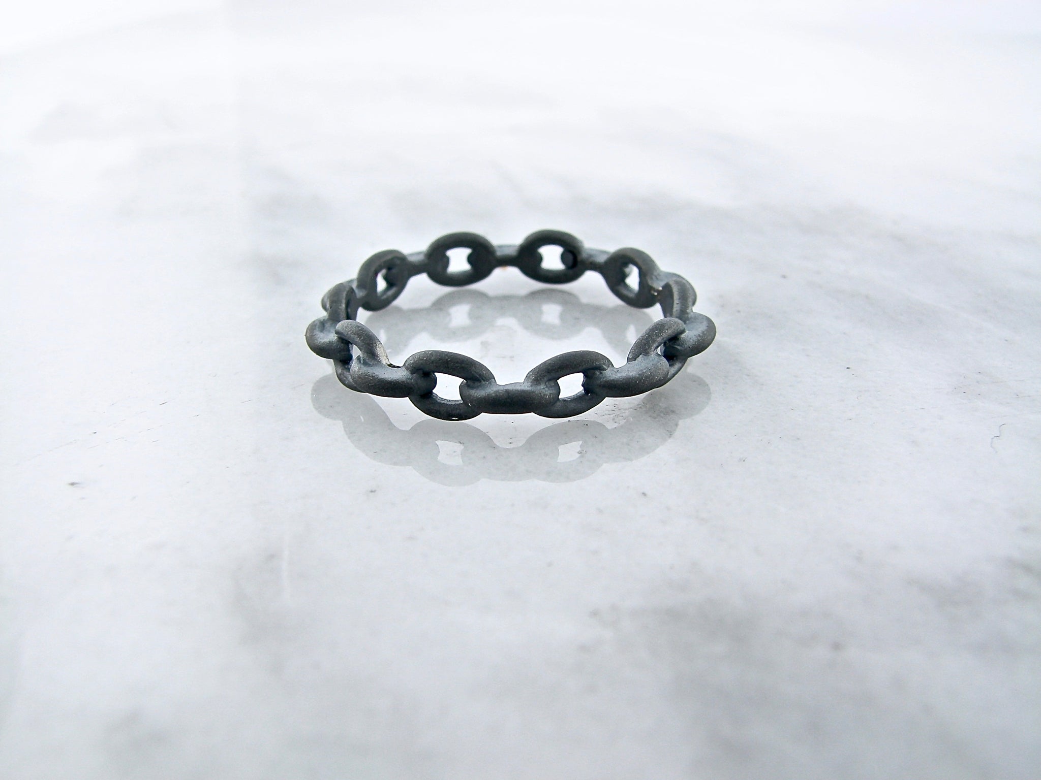 Silver Ring, Chain Link Band