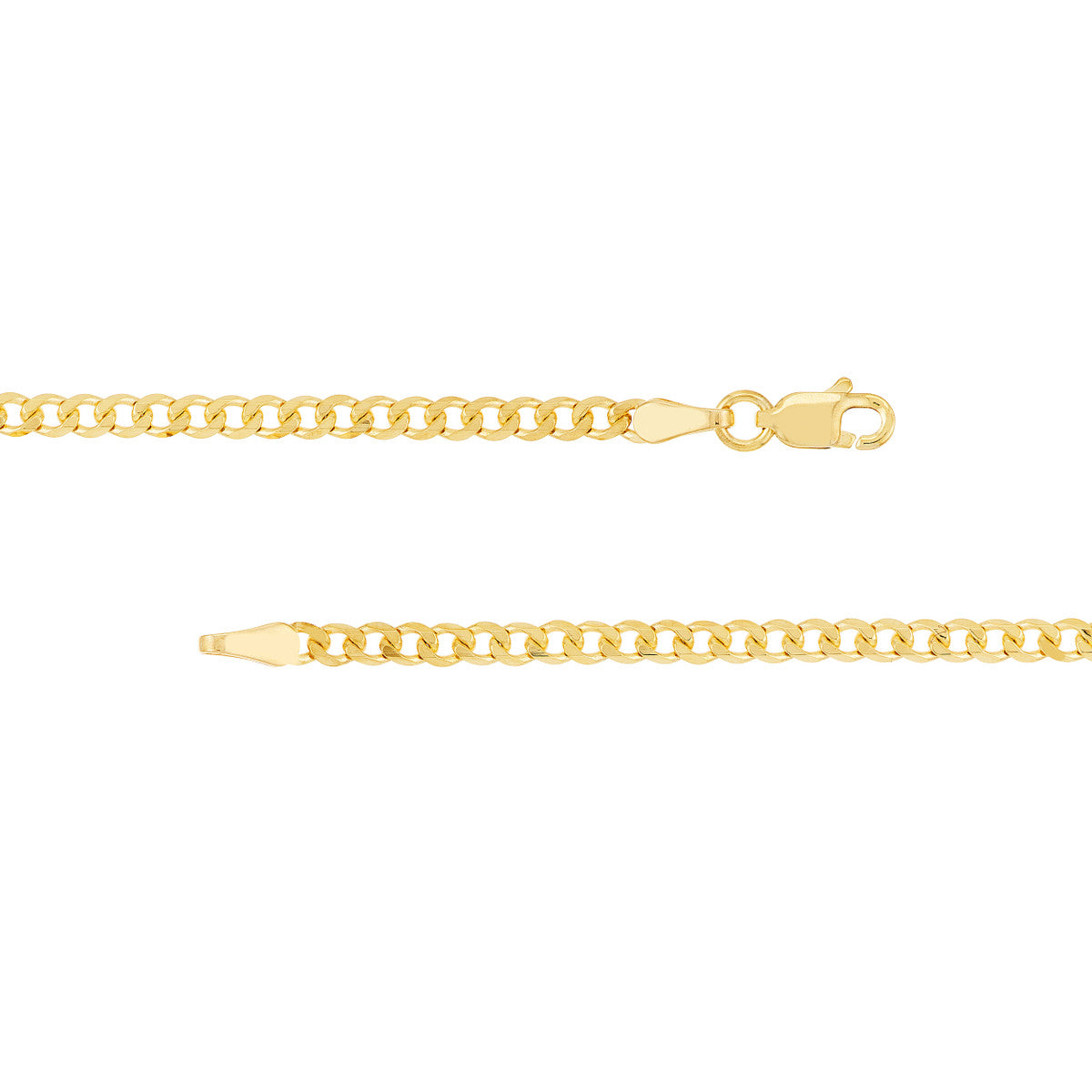 20" 14K YG 2.70mm Flat Curb Chain