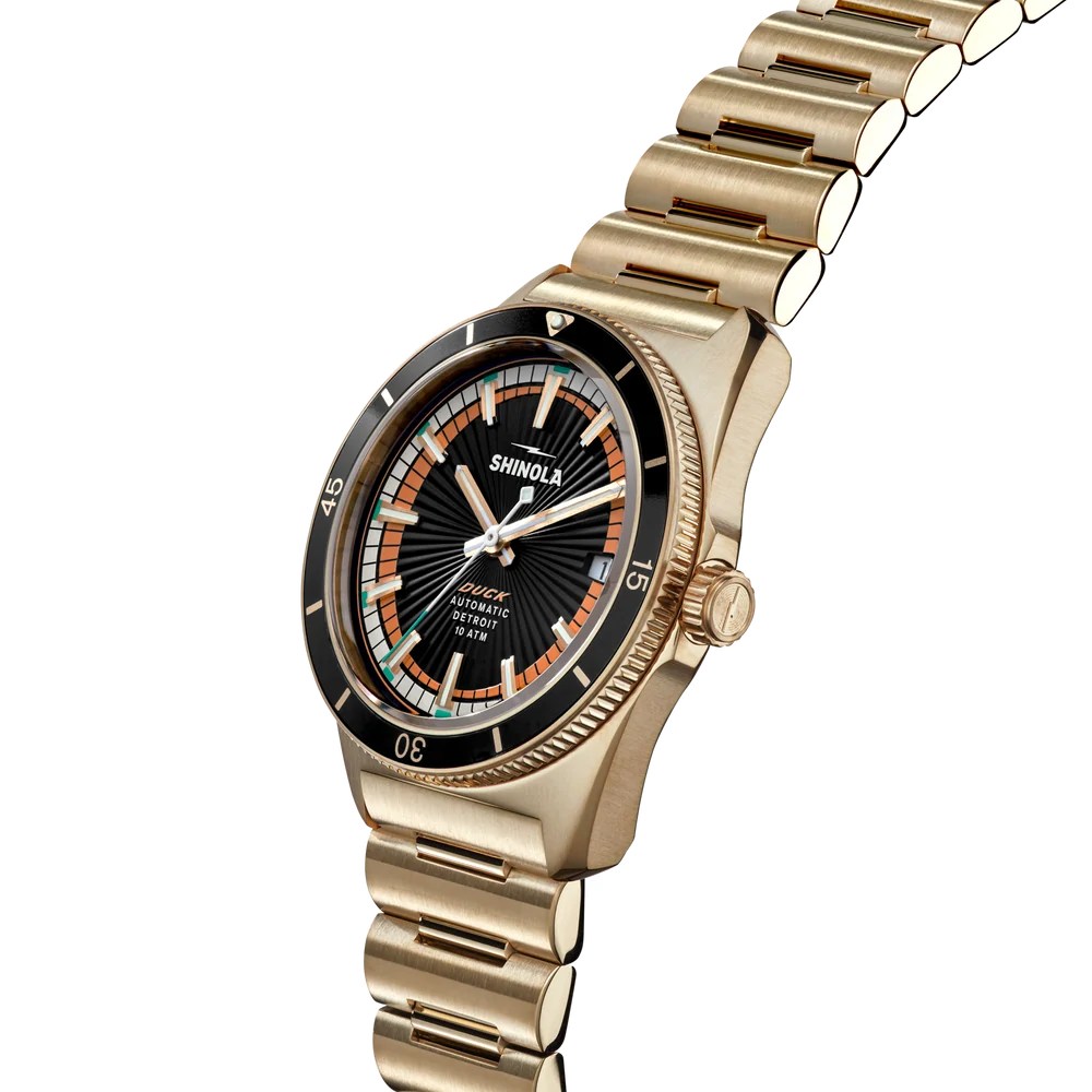 SHINOLA Men’s Gold Tone Automatic Duck Watch