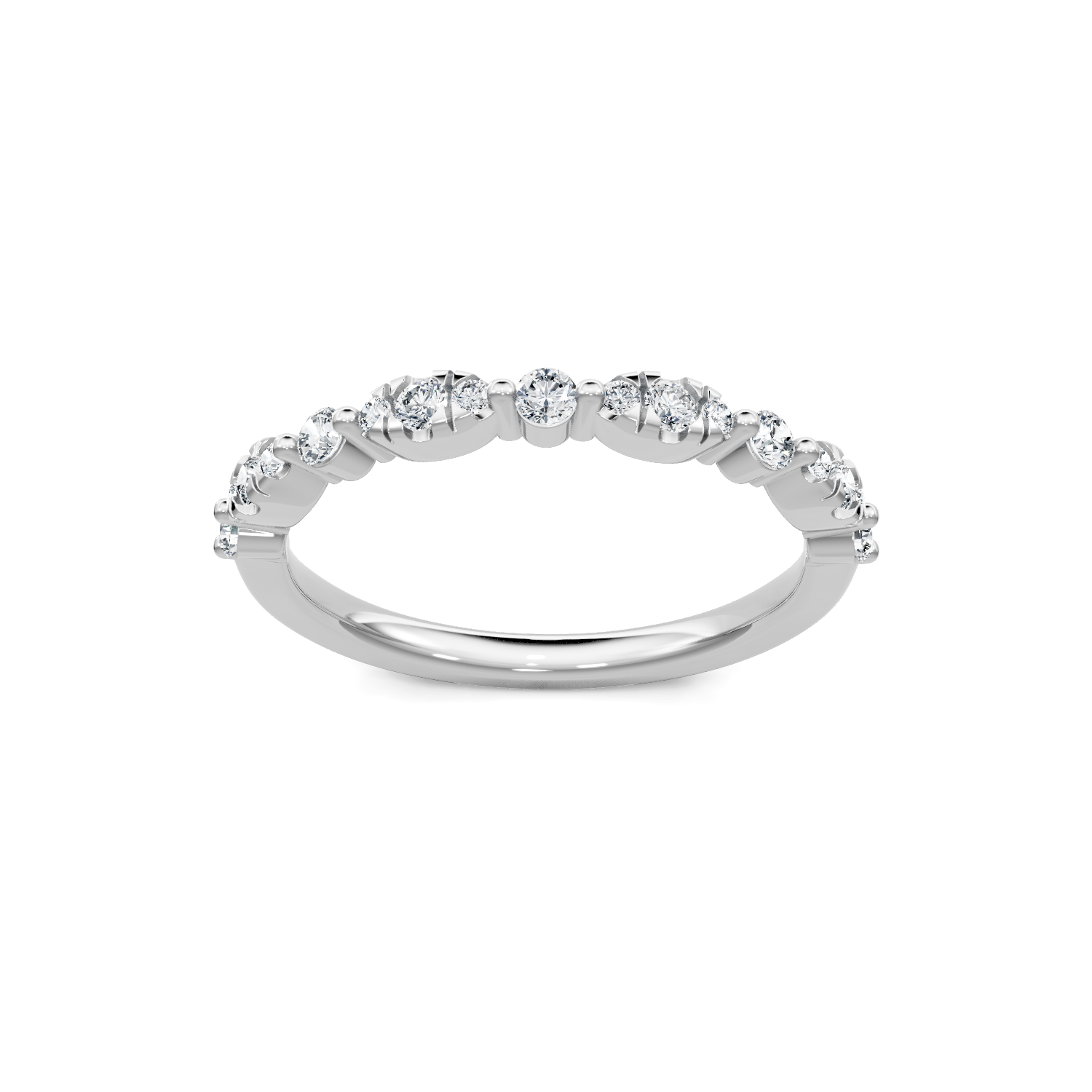 Stacking Gems White Gold Band