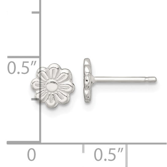 Flower Power Sterling Silver Stud Earrings