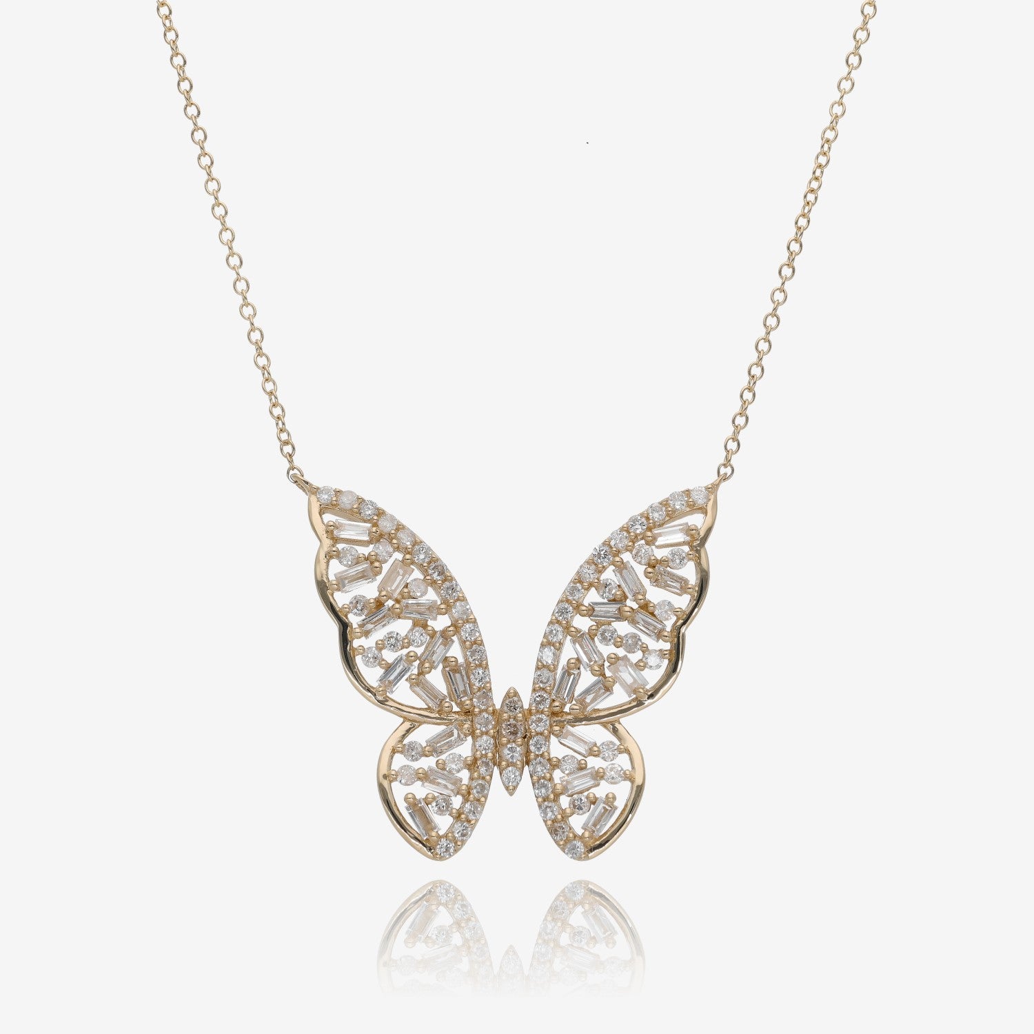 Wings of Light Diamond Butterfly Necklace