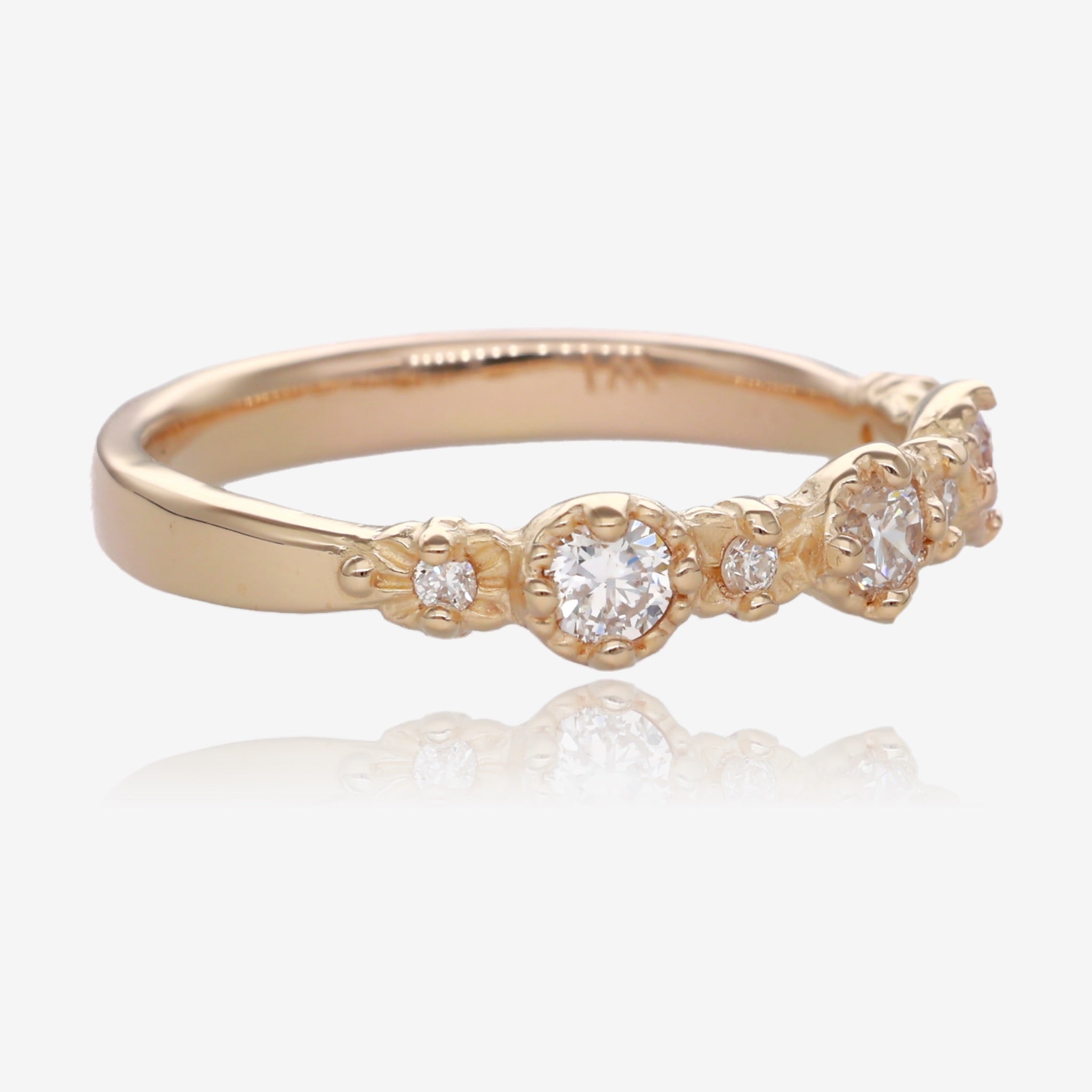 Shimmering Treasure Band Lab Diamond and Yellow Gold