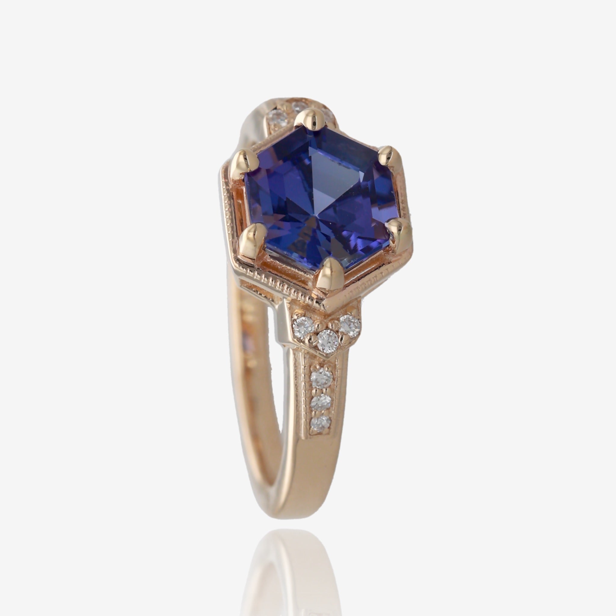 Triumphant Tanzanite and Gold Ring