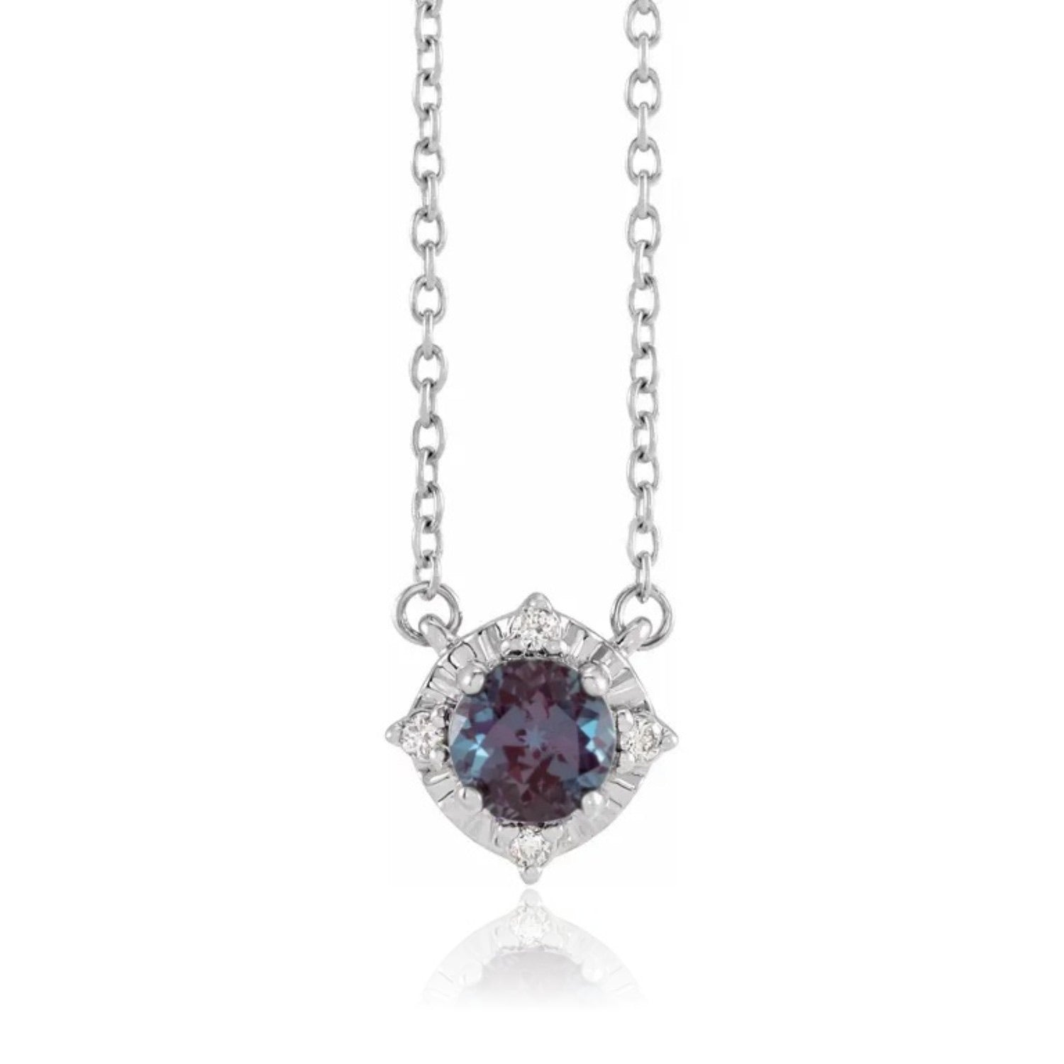 Birthstone Brilliance Color Gemstone and Diamond Pendant