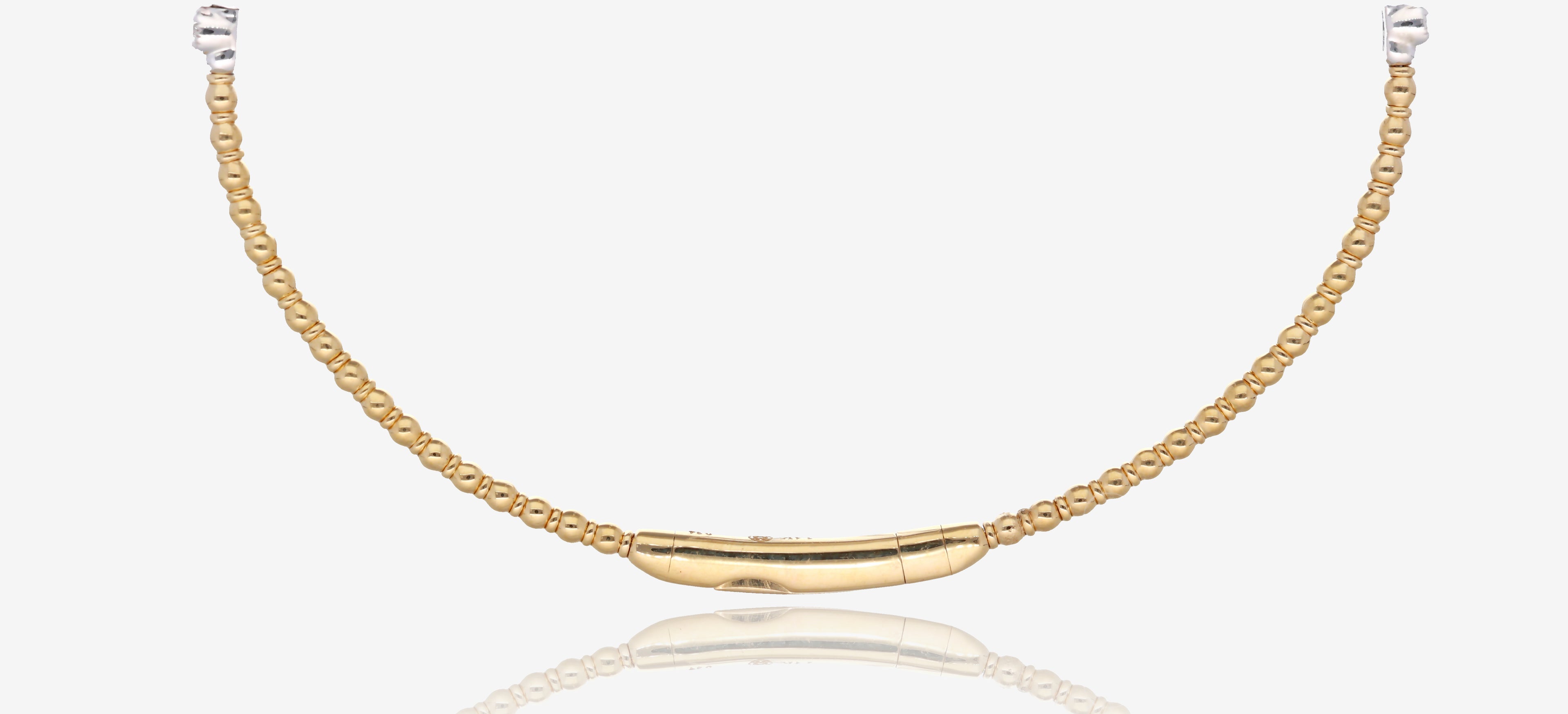 1/3ct Petite Two Tone Natural Diamond Flex Bangle in 14K Yellow Gold