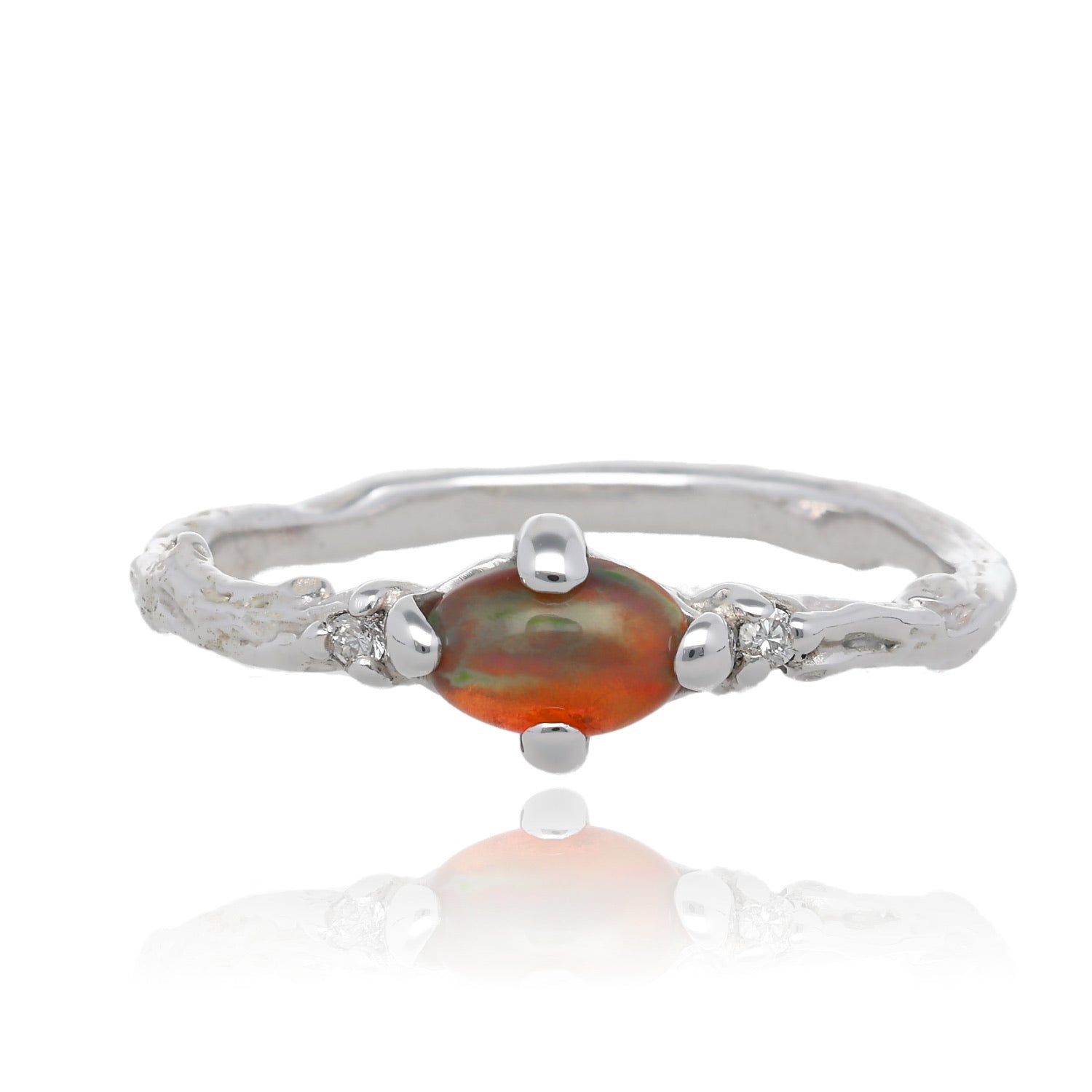 Ethiopian Opal Branch Band in Silver