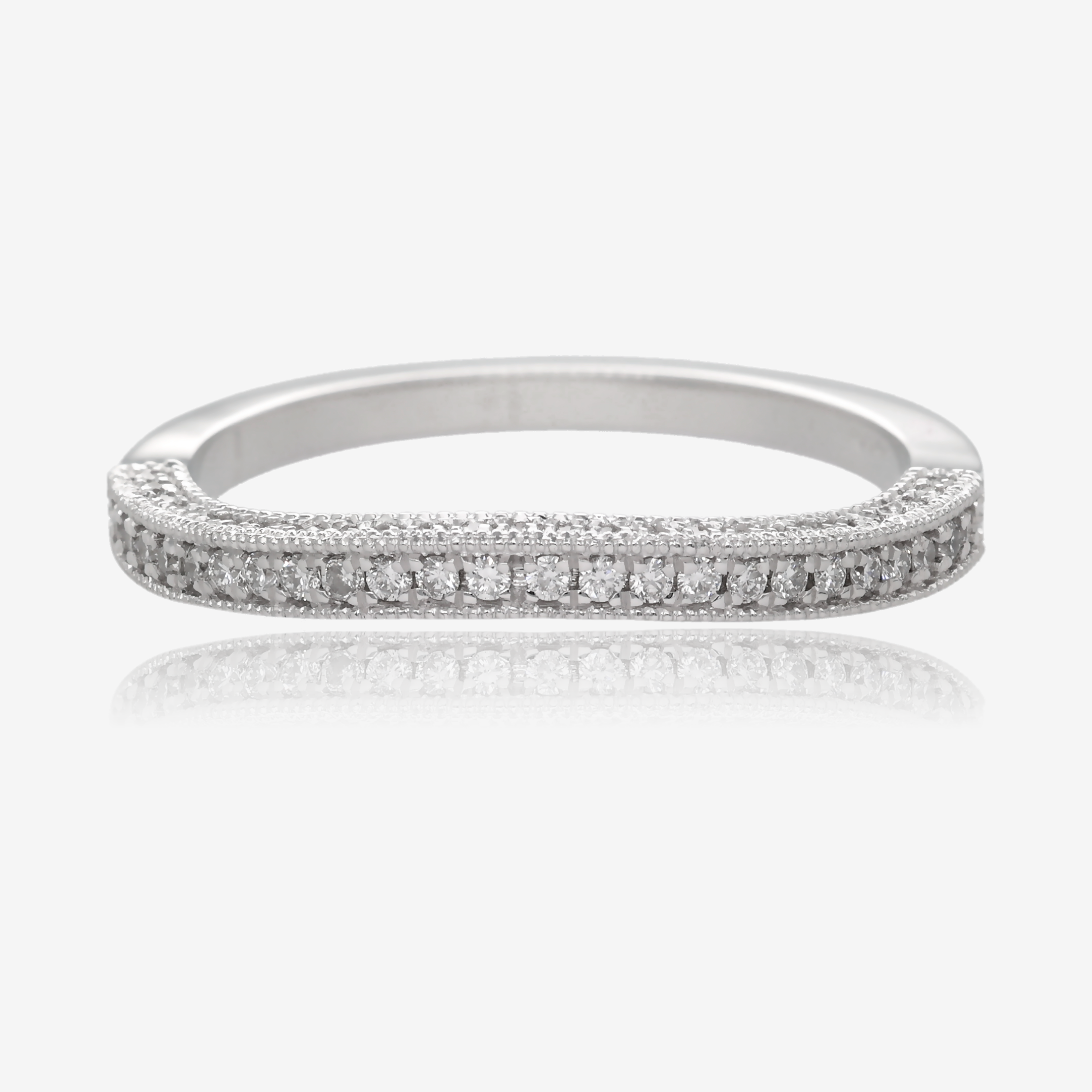 1/3ctw Vintage Natural Diamond Contour Band