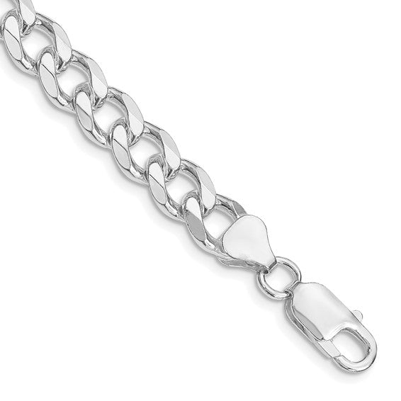 Silver Mens 8.3mm Curb Chain Bracelet