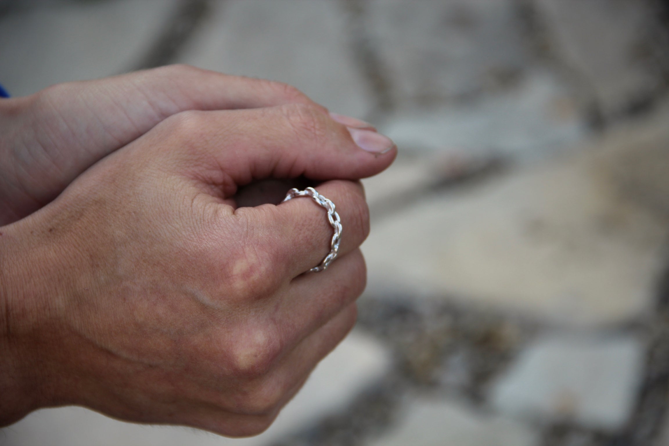 Silver Ring, Chain Link Band
