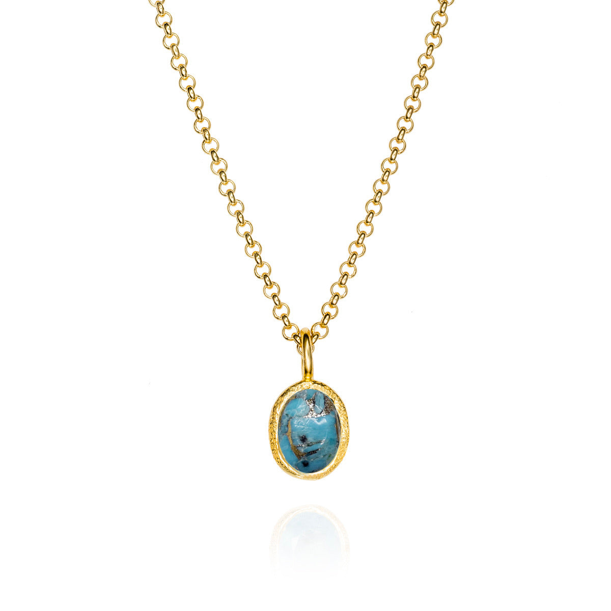 Zen Organic Natural Oval Birthstone Necklace