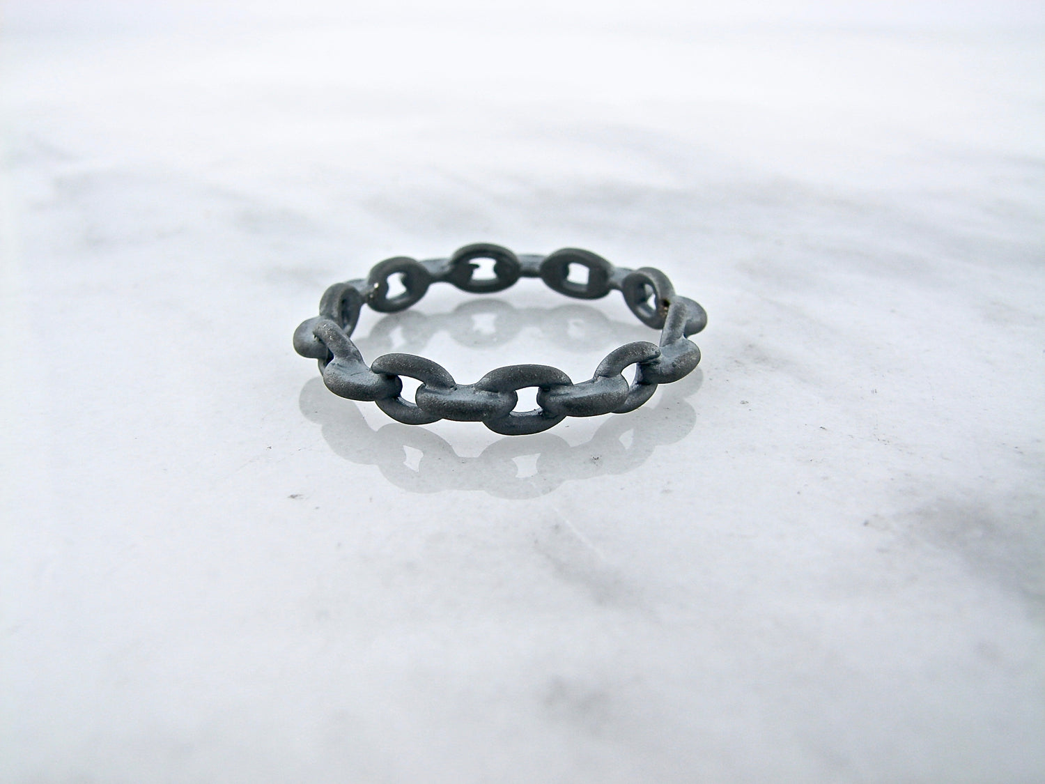 Silver Ring, Chain Link Band