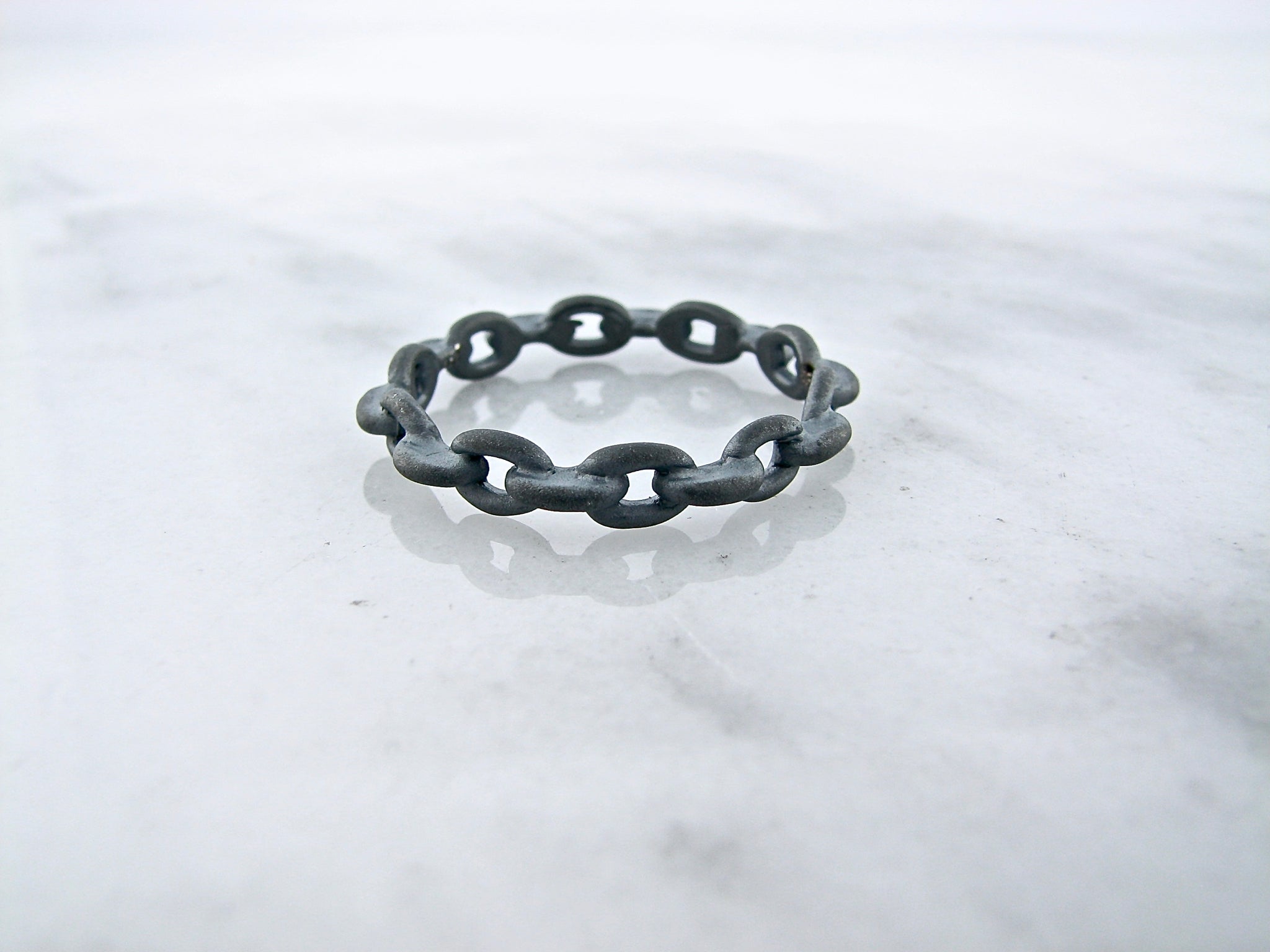 Silver Ring, Chain Link Band