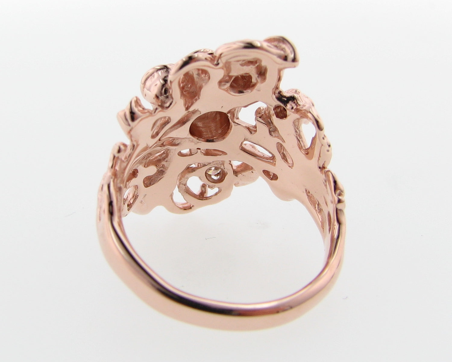 Moissanite Rose Gold Wedding Set, Jane Rose Ring