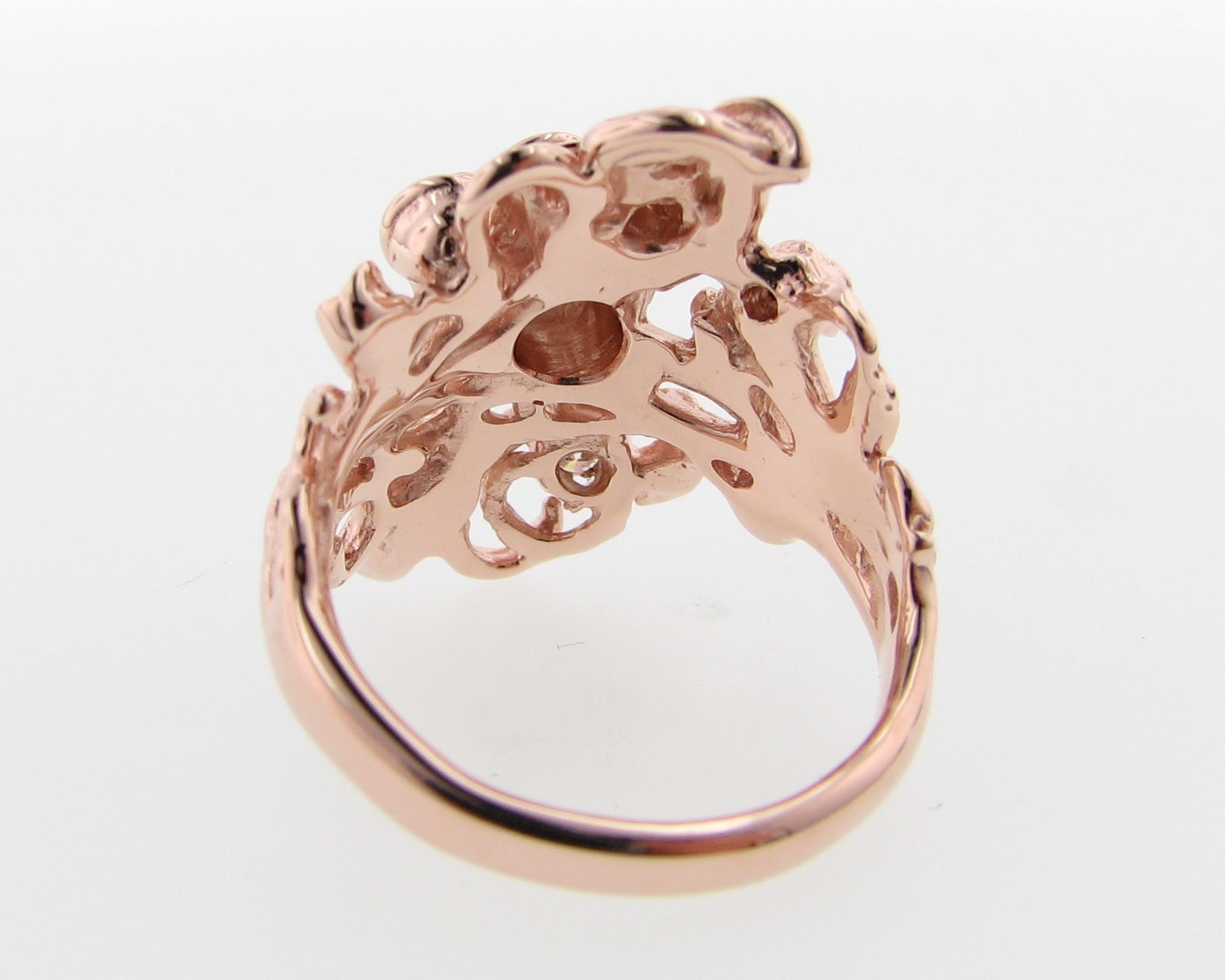 Moissanite Rose Gold Wedding Set, Jane Rose Ring