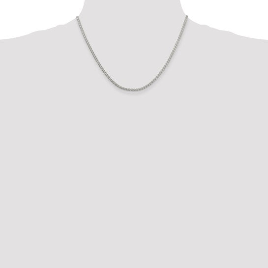 18" Sterling Silver 2.5mm Round Spiga Chain