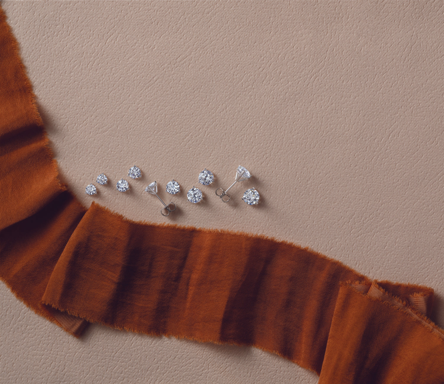 14k White Gold Lab Diamond Stud Earrings