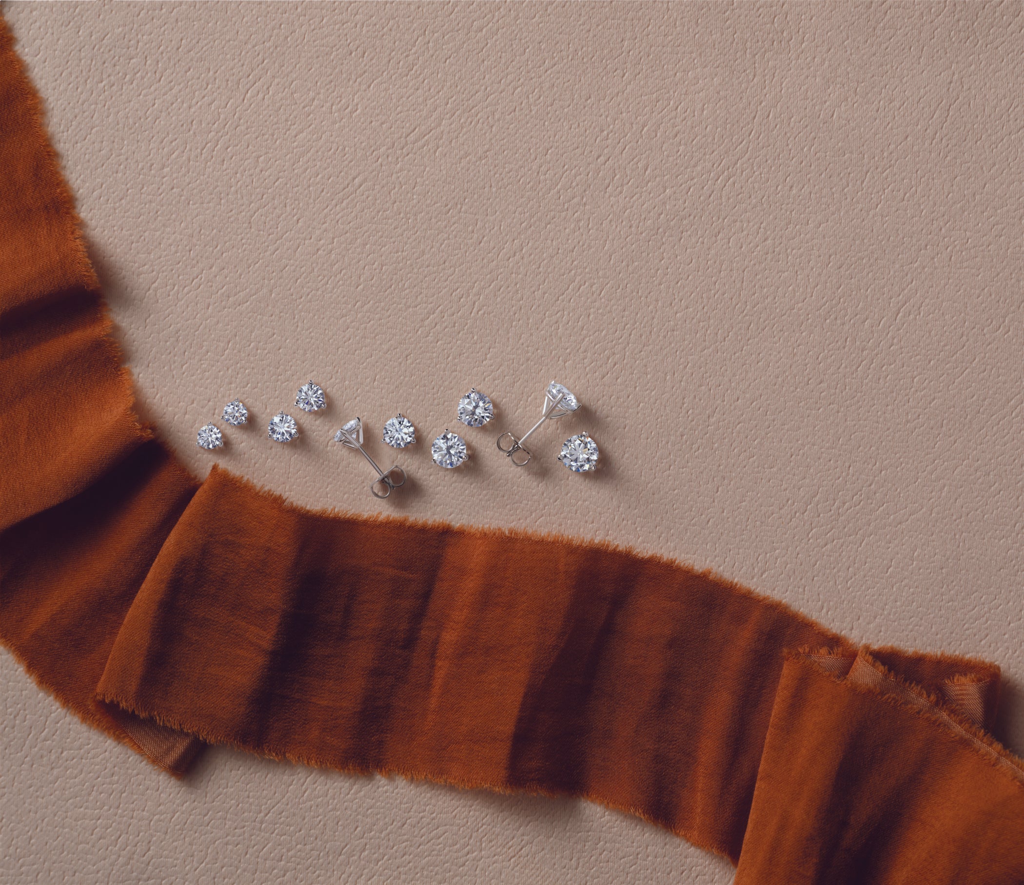 14k White Gold Lab Diamond Stud Earrings