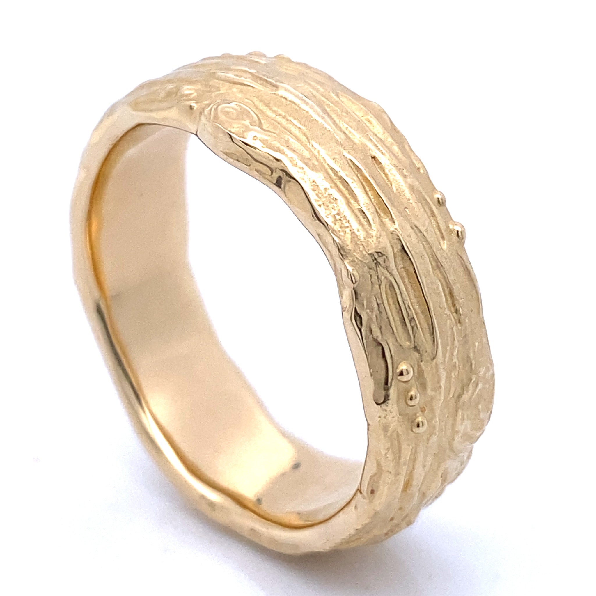 Domed Golden Birch Tree Mens band