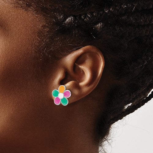 Sterling silver
Mult-colored enamel