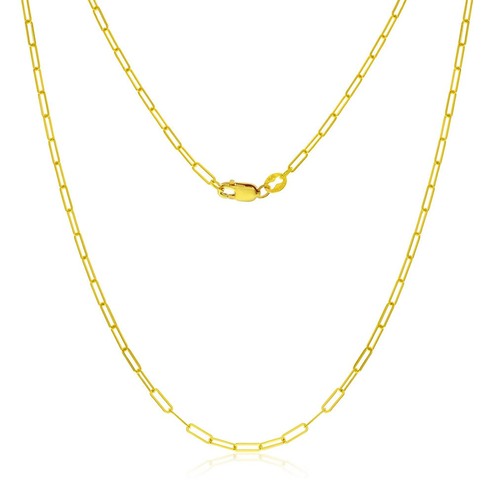 Gold Filled 16" Paperclip Chain