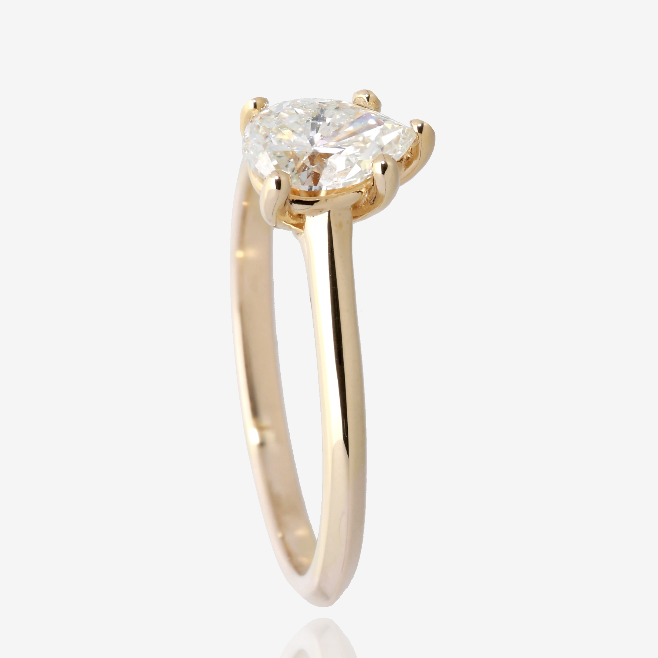 .72ct Natural Pear Diamond Solitaire in 14K Yellow Gold