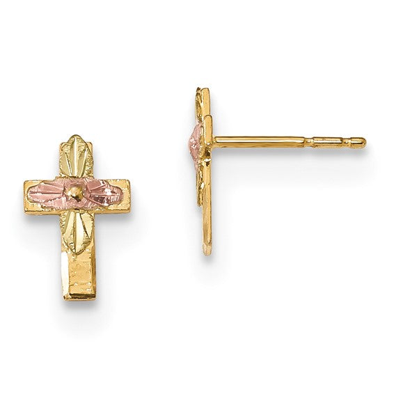 10K Gold Cross outlets Earrings