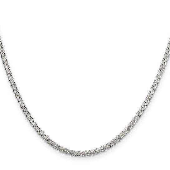 18" Sterling Silver 2.5mm Round Spiga Chain