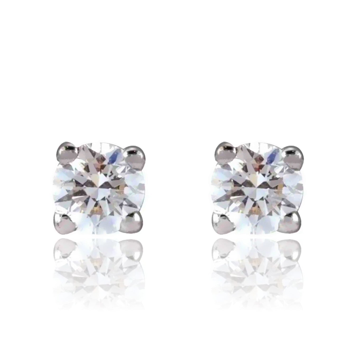 14k White Gold Lab Diamond Stud Earrings