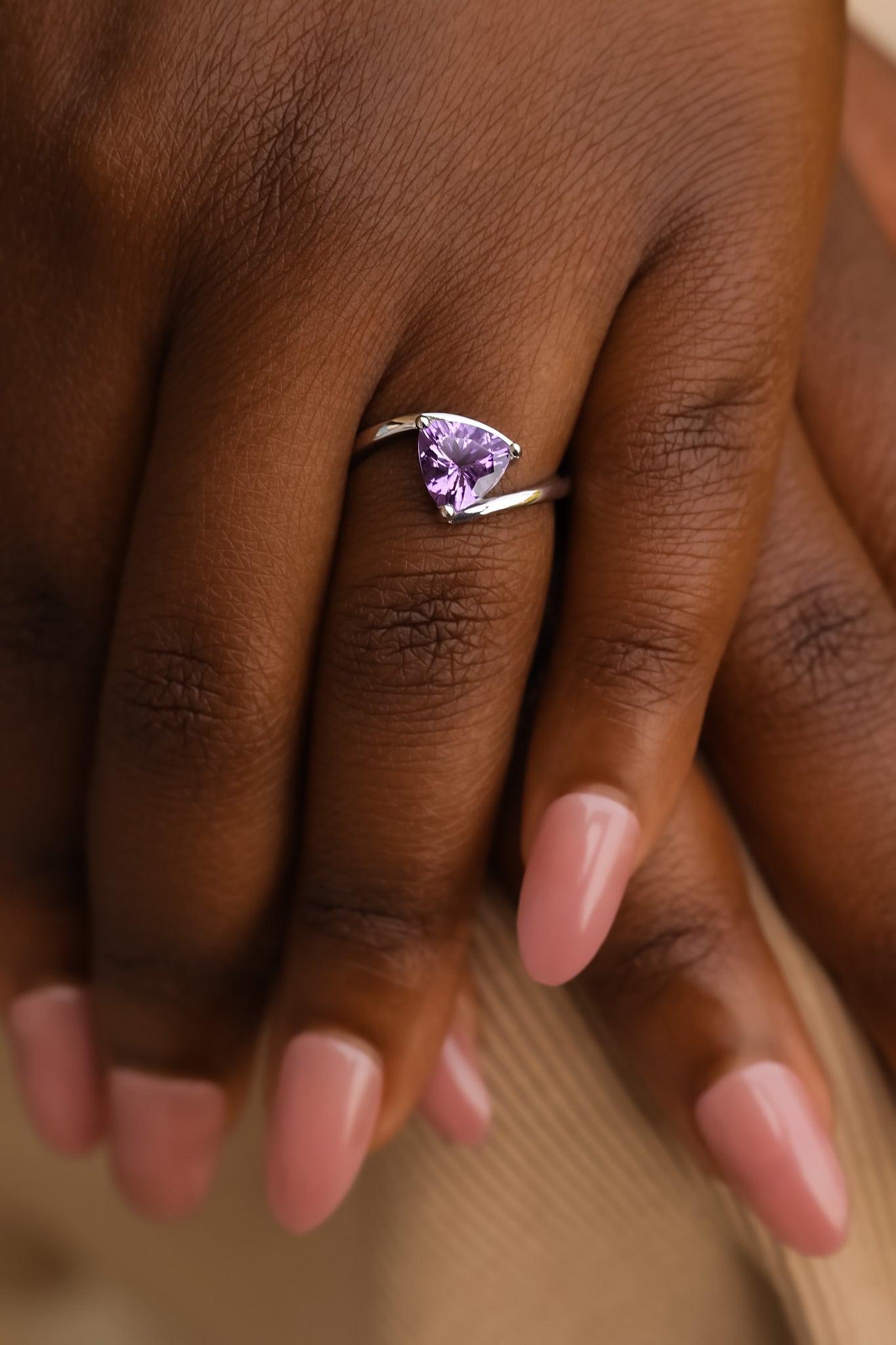 Darlene Amethyst Wraparound Ring in Silver
