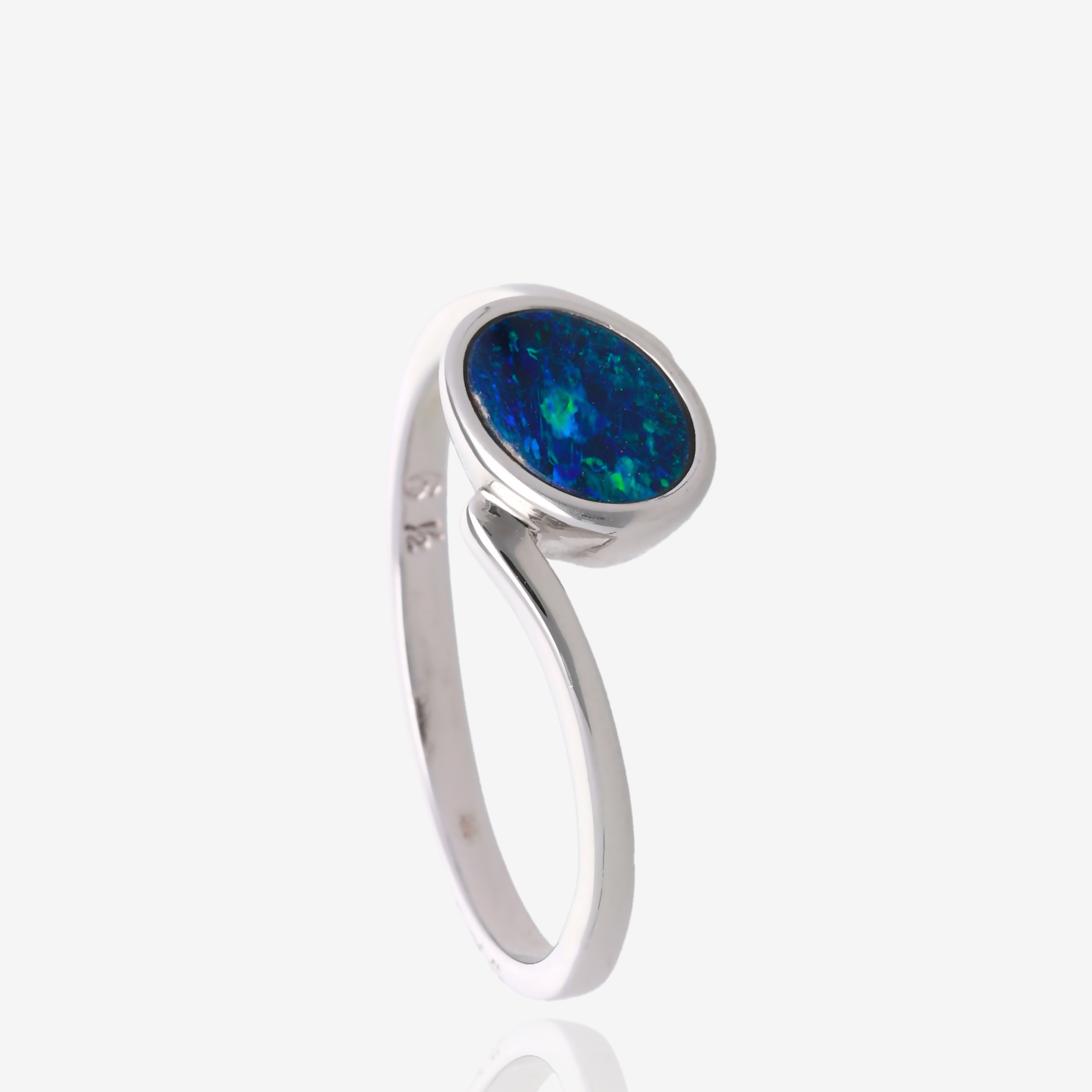 Northern Lights One Of A Kind Freeform Opal Rings in Sterling Silver