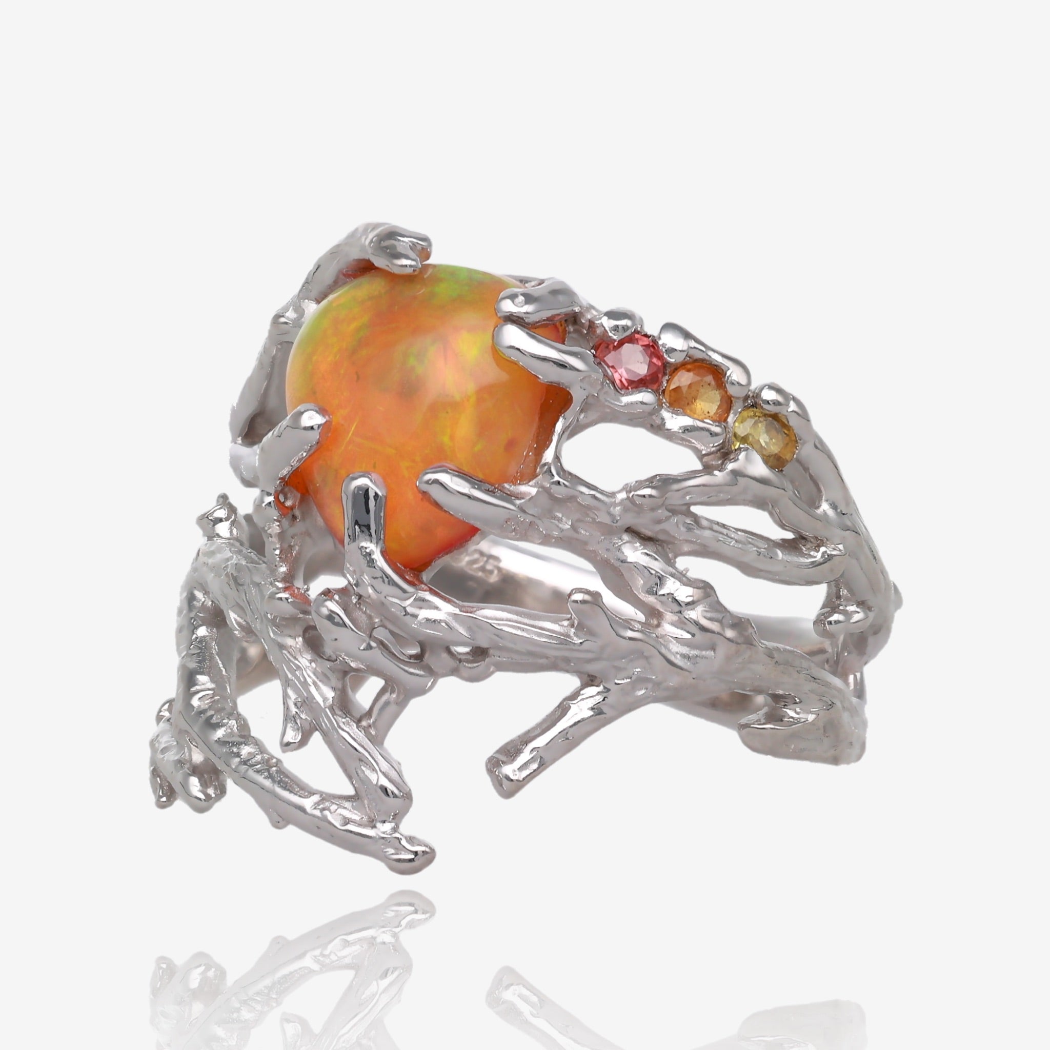 Sunshine Through the Branches Opal Ring