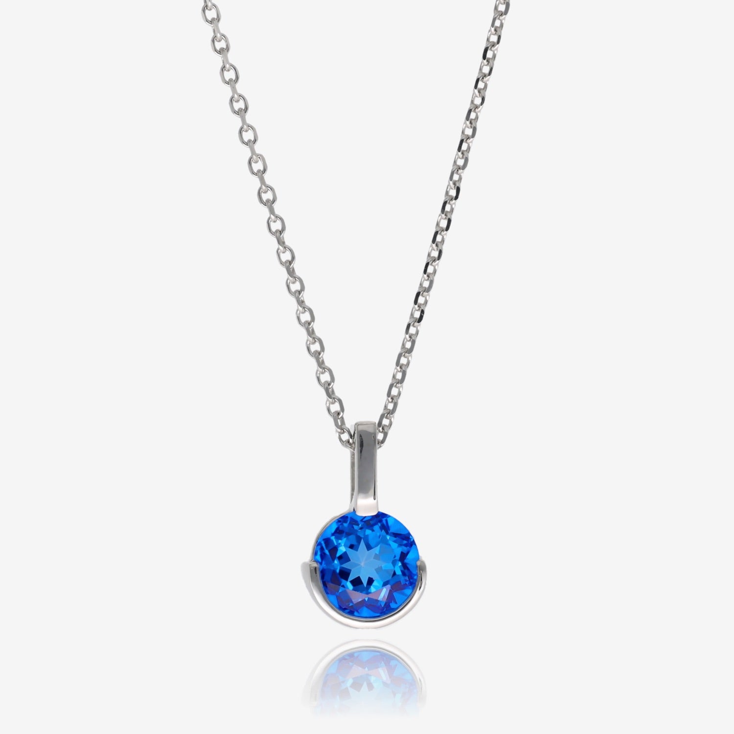 Bermuda Blues Silver Droplet Pendant