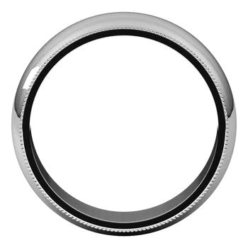 Sterling Silver Standard Weight Milgrain Standard Fit Half Round Band SZ 7