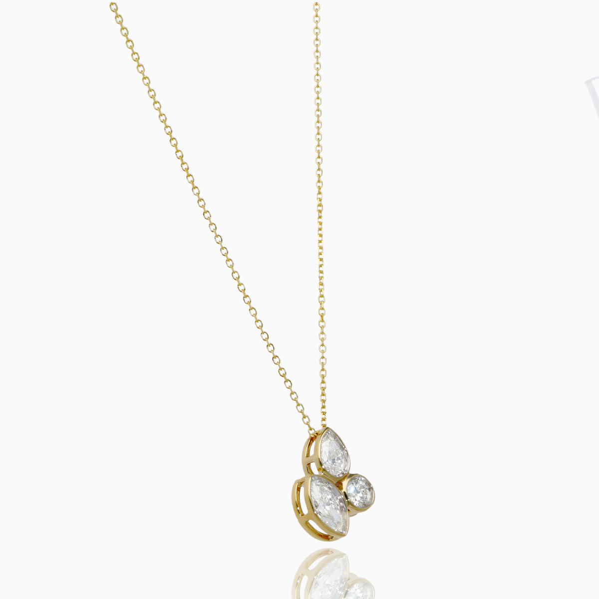 Golden Geometry Diamond Necklace