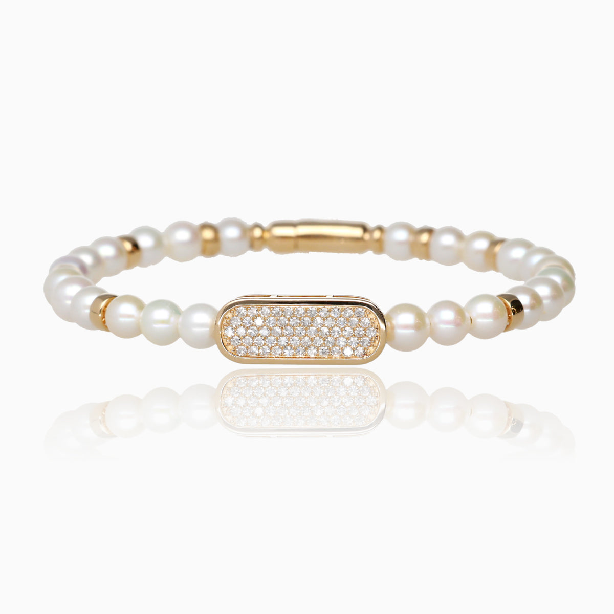 Pearl Glow Pave Flex Bangle