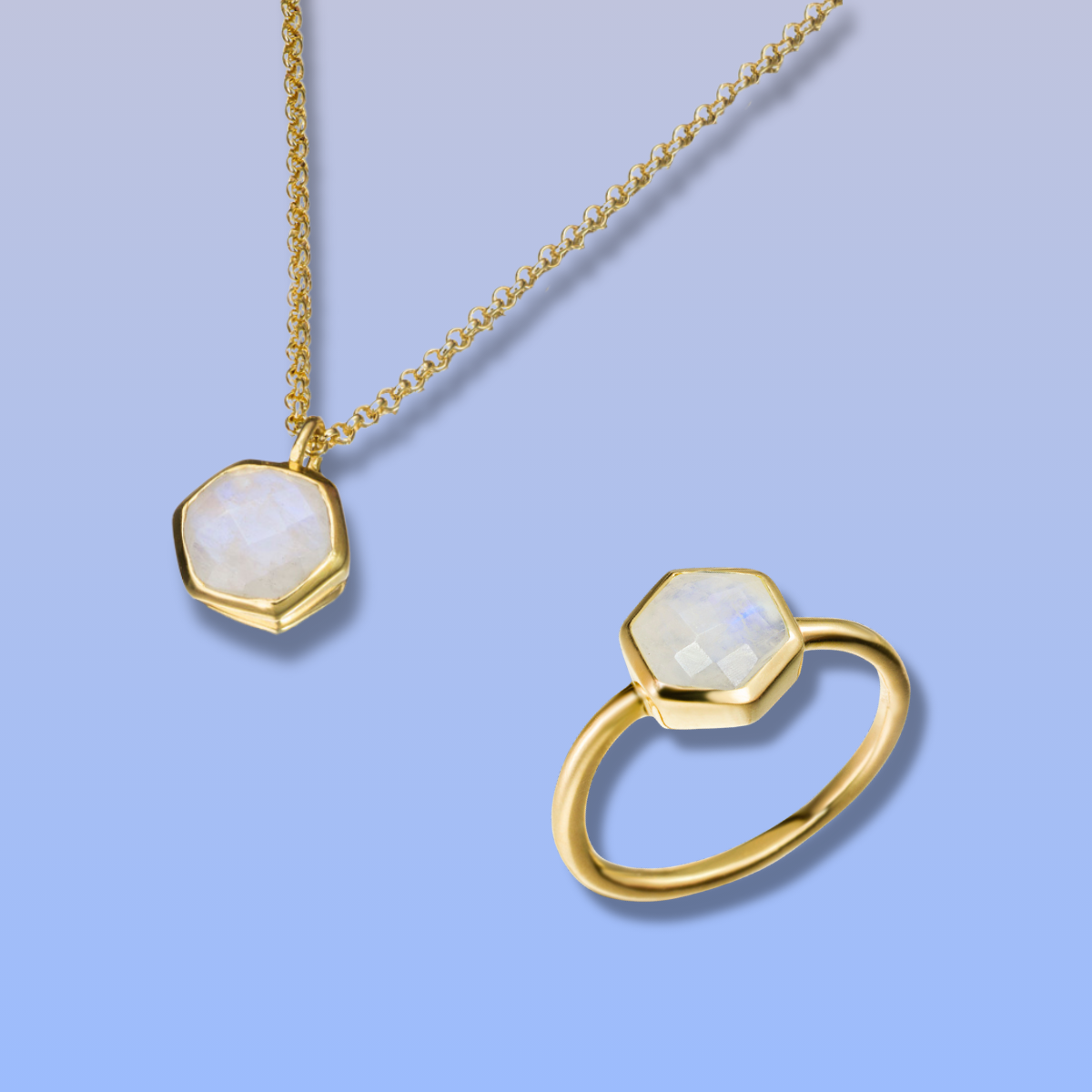 Atlas Hexagonal Moonstone Bezel
